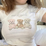Boogzel Apparel Y2K Bears Print Crop Top, view 2