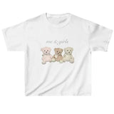 Boogzel Apparel Y2K Bears Print Crop Top, view 3