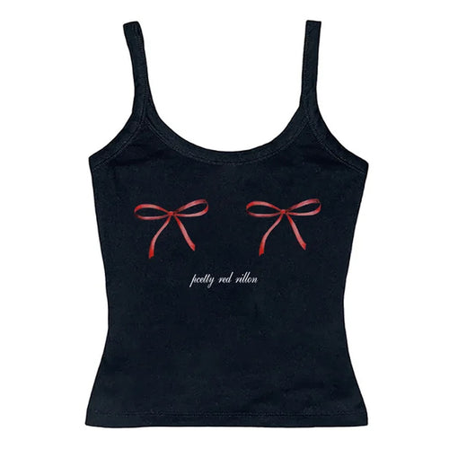 Boogzel Apparel Y2K Bows Skinny Tank Top