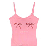 Boogzel Apparel Y2K Bows Skinny Tank Top, view 4