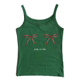 Boogzel Apparel Y2K Bows Skinny Tank Top, view 5