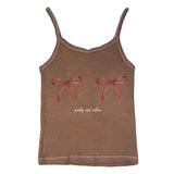 Boogzel Apparel Y2K Bows Skinny Tank Top, view 6