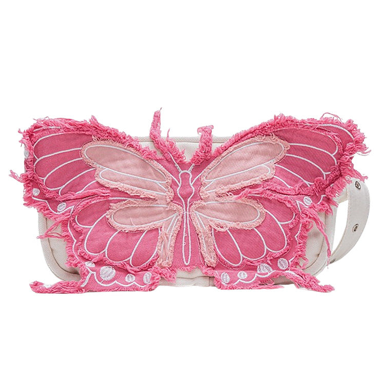 Boogzel Apparel Y2K Aesthetic Butterfly Denim Handbag