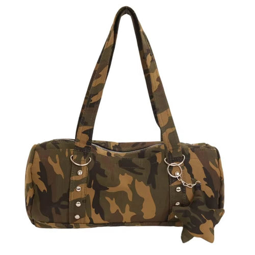 Boogzel Apparel Y2K Camo Bag with Star Charm