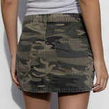 Boogzel Apparel Y2K Camo Denim Mini Skirt, view 3
