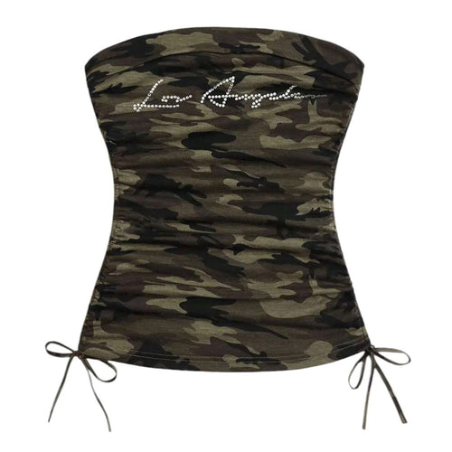 Boogzel Apparel Y2K Camouflage Tube Top