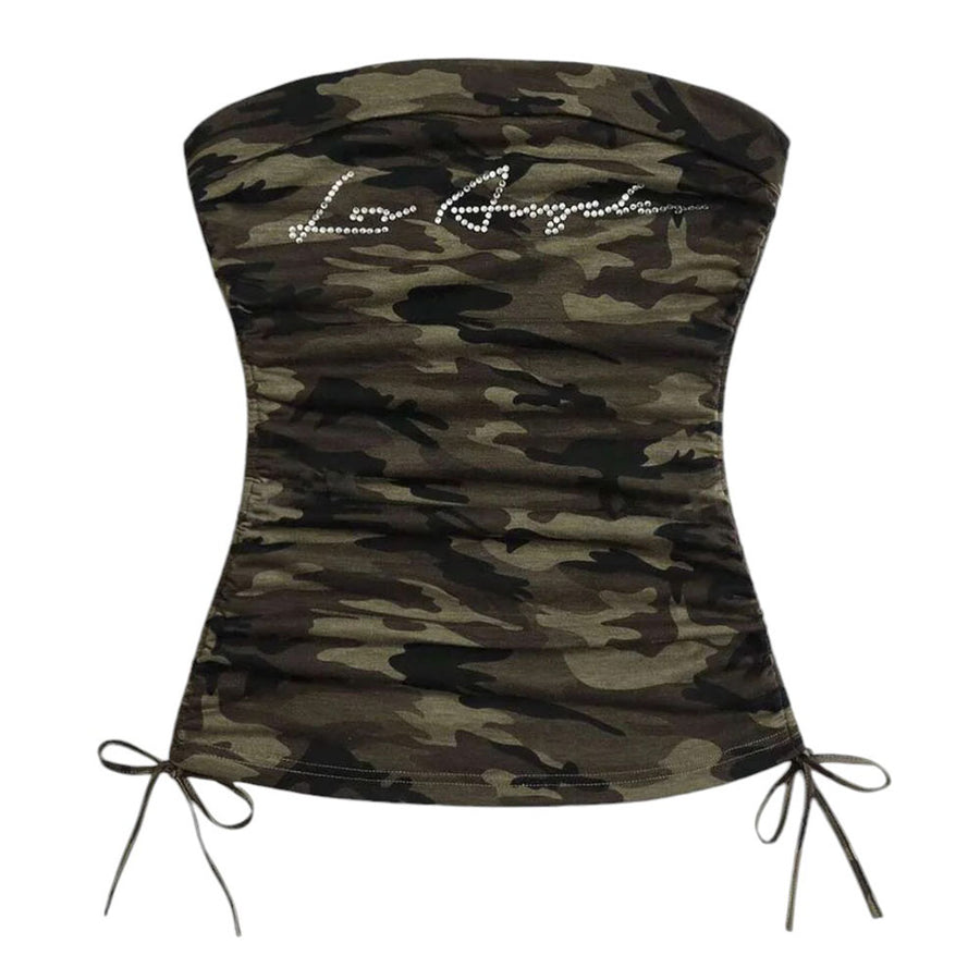 Boogzel Apparel Y2K Camouflage Tube Top