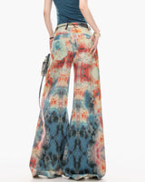 Boogzel Apparel Y2K Chaos Era Tie Dye Wide Leg Jeans, view 5