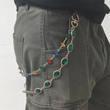 Boogzel Apparel Y2K Colorful Gem Jeans Chain, view 6