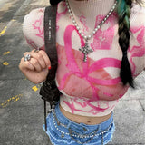 Boogzel Apparel Y2K Cutecore Croissant Bow Top, view 6