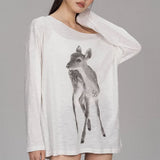 Boogzel Apparel Y2K Deer Print One-Shoulder Top, view 3