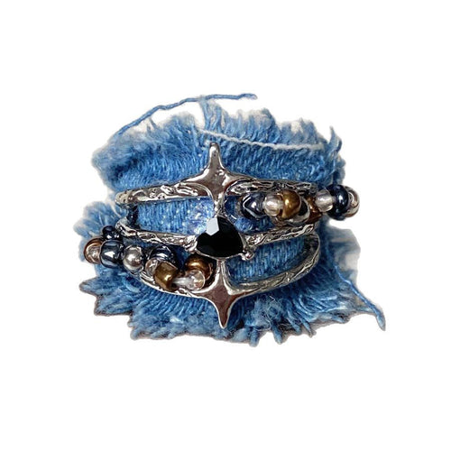Boogzel Apparel Y2K Denim Bead Ring