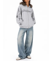 Boogzel Apparel Y2K Detachable Fur Zip-Up Hoodie, view 4