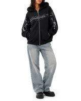 Boogzel Apparel Y2K Detachable Fur Zip-Up Hoodie, view 5