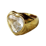 Boogzel Apparel Y2K Diamond Heart Chunky Ring, view 2