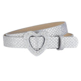 Boogzel Apparel Y2K Diva Heart Buckle Belt, view 3