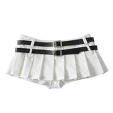 Boogzel Apparel Y2K Double-Belt Extreme Micro Skirt, view 4