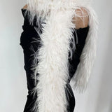Boogzel Apparel Y2K Faux Fur Long Fluffy Scarf, view 5