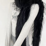 Boogzel Apparel Y2K Faux Fur Long Fluffy Scarf, view 6
