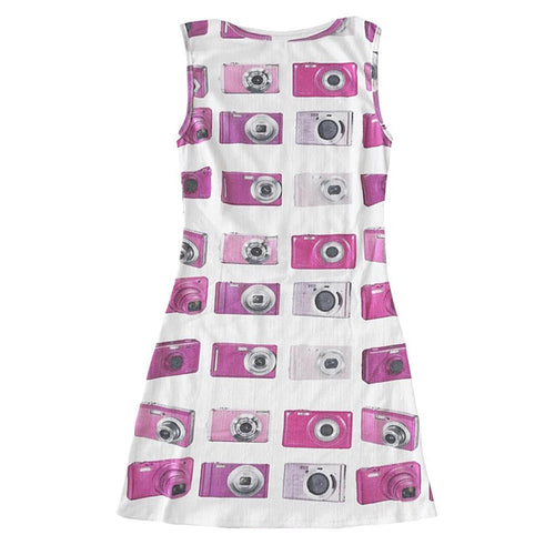 Boogzel Apparel Y2K Flashback Camera Print Dress