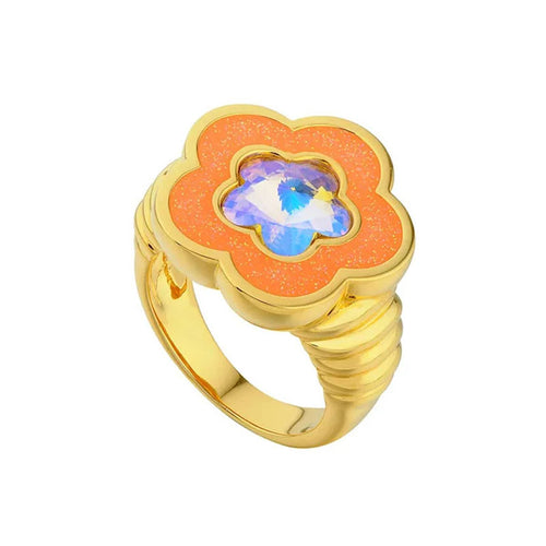Boogzel Apparel Y2K Flower Rhinestone Ring