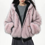 Boogzel Apparel Y2K Fur-Lined Zip-Up Jacket, view 2