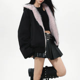 Boogzel Apparel Y2K Fur-Lined Zip-Up Jacket, view 6