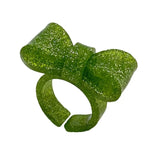 Boogzel Apparel Y2K Glitter Bow Ring, view 2