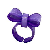 Boogzel Apparel Y2K Glitter Bow Ring, view 5