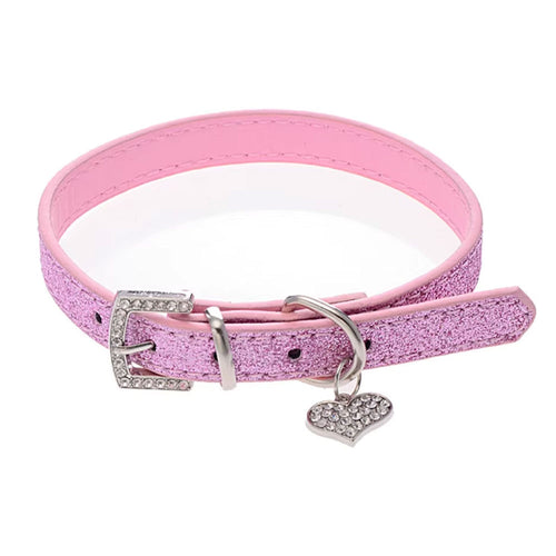 Boogzel Apparel Y2K Glitter Choker with Heart Charm