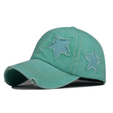 Boogzel Apparel Y2K Glitter Star Denim Baseball Cap, view 4