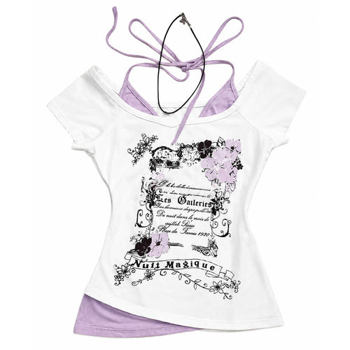 Boogzel Apparel Y2K Halter Layered T-Shirt