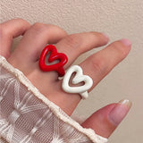 Boogzel Apparel Y2K Heart Chunky Ring, view 3