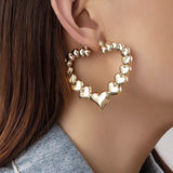 Boogzel Apparel Y2K Heart Earrings, view 2