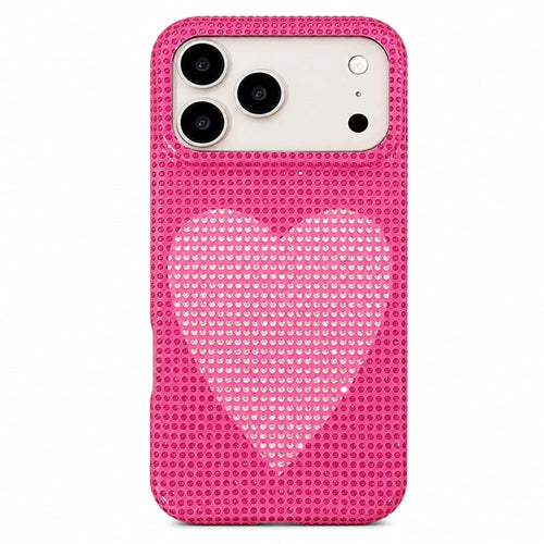 Boogzel Apparel Y2K Heart Rhinestone iPhone Case