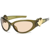 Boogzel Apparel Y2K Heart Sunglasses, view 4