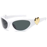 Boogzel Apparel Y2K Heart Sunglasses, view 6