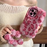 Boogzel Apparel Y2K Leopard Fluffy iPhone Case, view 2