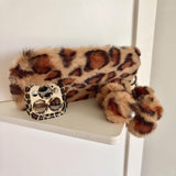 Boogzel Apparel Y2K Leopard Fluffy iPhone Case, view 4