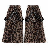 Boogzel Apparel Y2K Leopard Fuzzy Leg Warmers, view 4