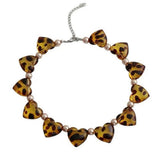 Boogzel Apparel Y2K Leopard Heart Choker Necklace, view 4