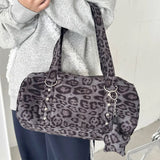Boogzel Apparel Y2K Leopard Print Bag with Star Charm, view 2