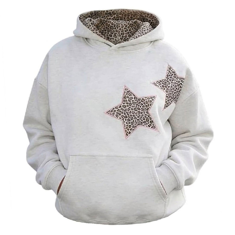 Boogzel Apparel Y2K Leopard Star Hoodie
