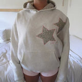 Boogzel Apparel Y2K Leopard Star Hoodie, view 2