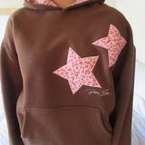 Boogzel Apparel Y2K Leopard Star Hoodie, view 4