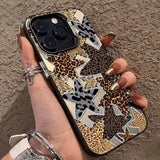 Boogzel Apparel Y2K Leopard Star iPhone Case, view 3