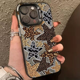 Boogzel Apparel Y2K Leopard Star iPhone Case, view 4