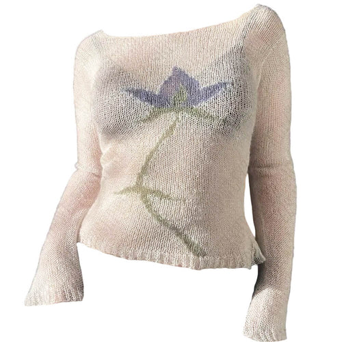 Boogzel Apparel Y2K Lily Crochet Long Sleeve Top