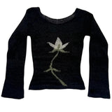Boogzel Apparel Y2K Lily Crochet Long Sleeve Top, view 6