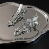 Boogzel Apparel Y2K Liquid Metal Butterfly Hair Clips, view 4